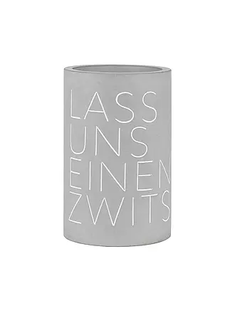 RAEDER | Enfriador de botellas de hormigón de 21 cm "Save Water - Drink Wine" | grau